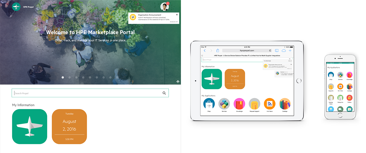 HPE Propel Launchpad - multiple standalone engaging apps.